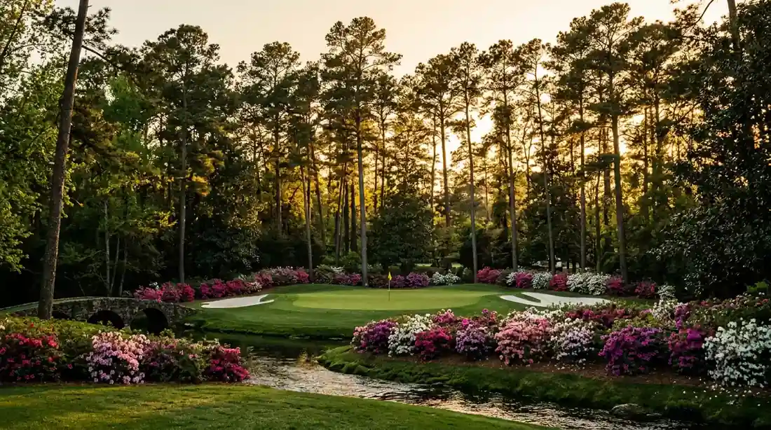 Amen Corner in Augusta beim sonntäglichen Back-Nine-Druck