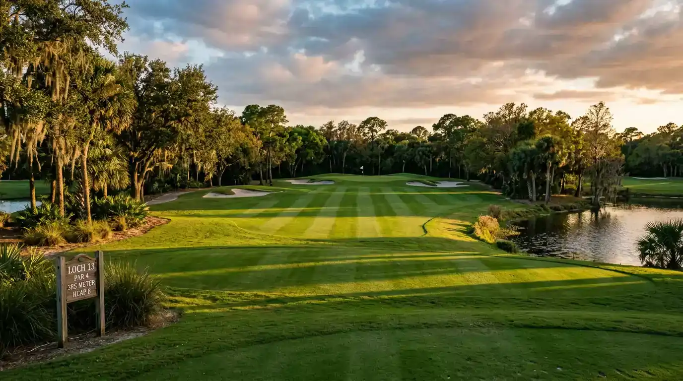 Fairway im Frühjahrslicht im März