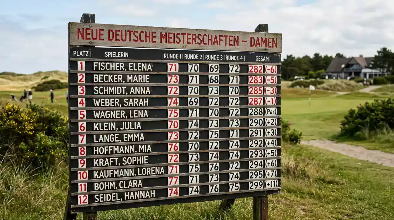 LPGA-Leaderboard mit internationalem Spielerinnen-Feld