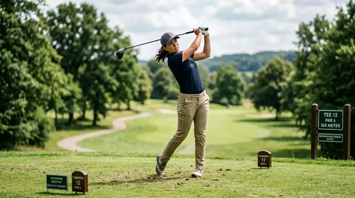 LPGA-Profi-Spielerin am Abschlag