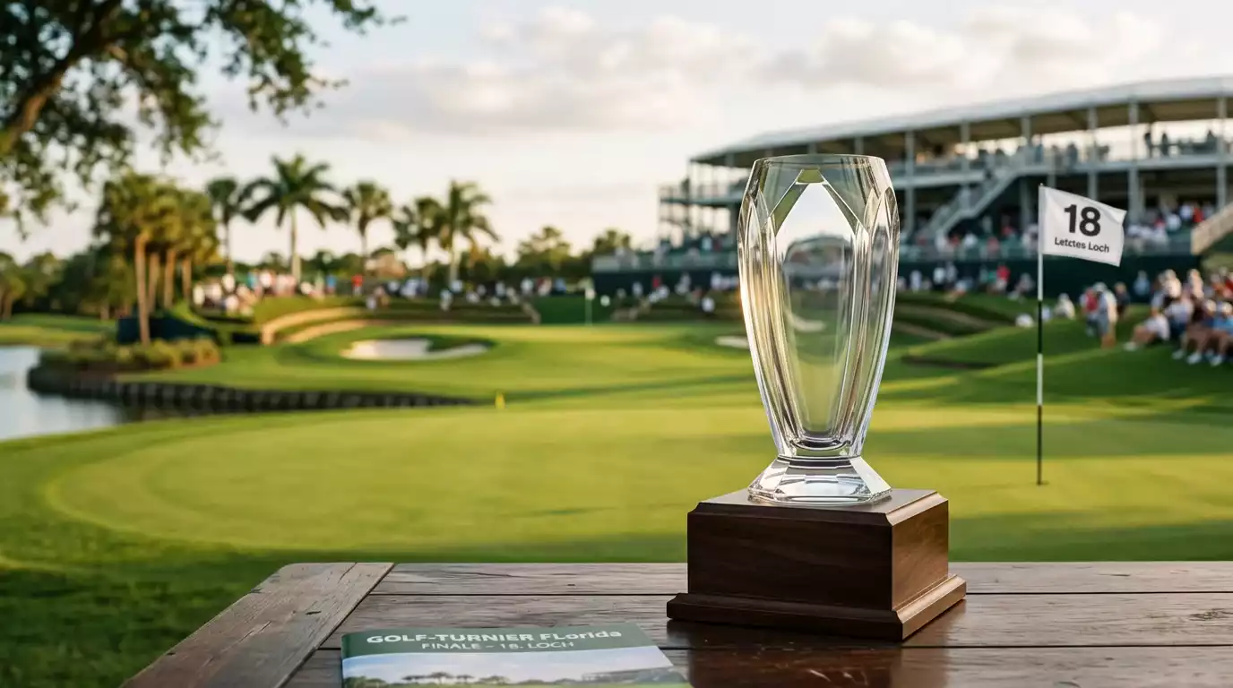 Players-Championship-Trophäe vor Stadium-Course