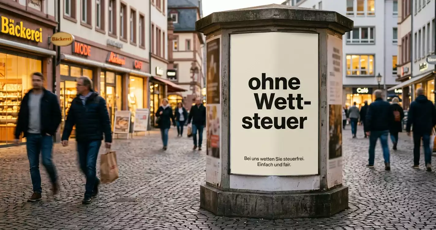 Werbeplakat mit Steuerübernahme als getarnte Quotenboost-Aktion