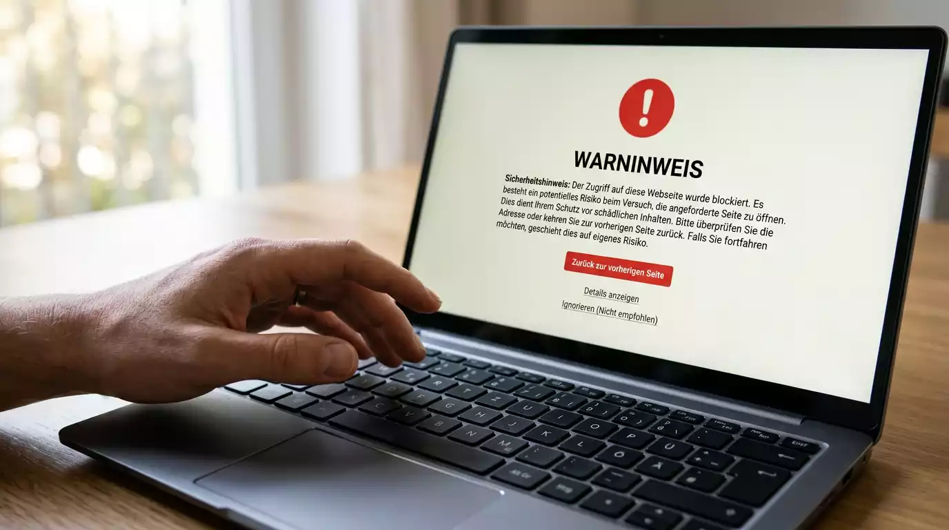 Warnsymbolik vor einem Anbieter ohne GGL-Lizenz