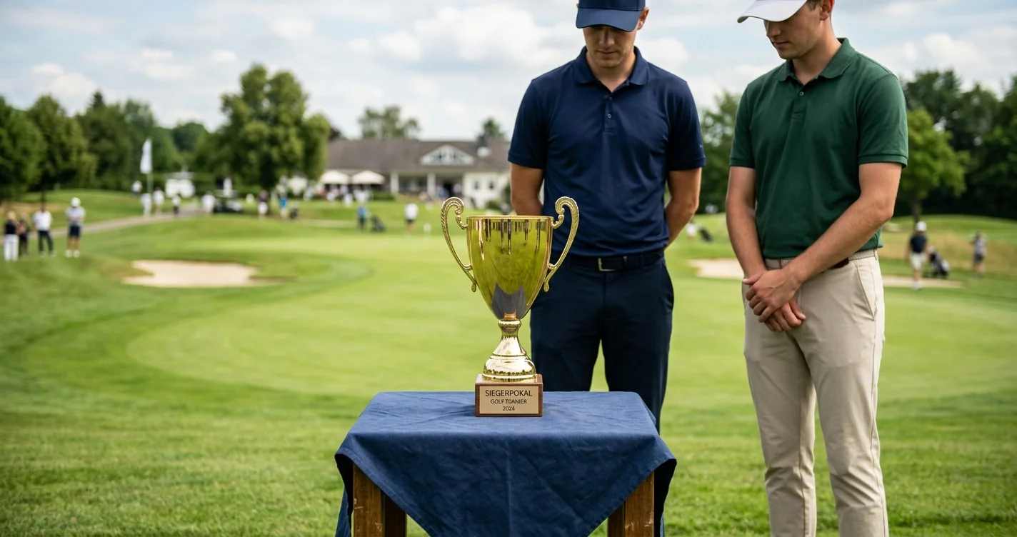 Ryder-Cup-Pokal auf Podium nach Team-Sieg