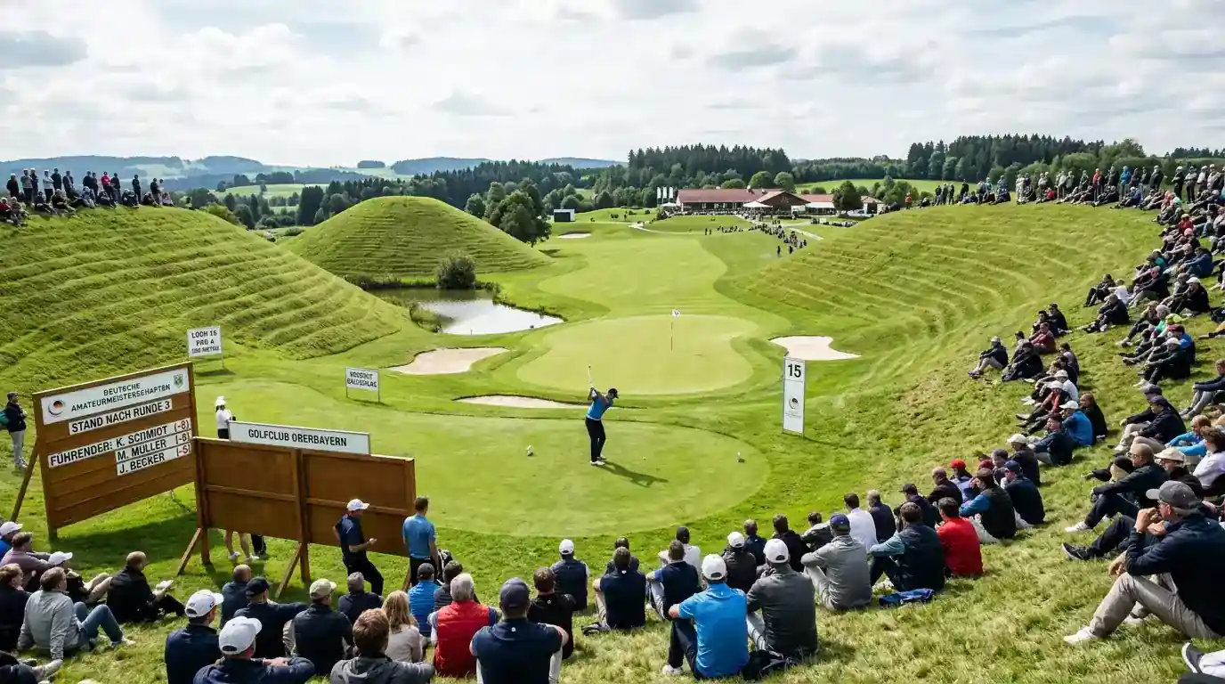 Stadium-Course mit Zuschauerhügeln entlang des Fairways