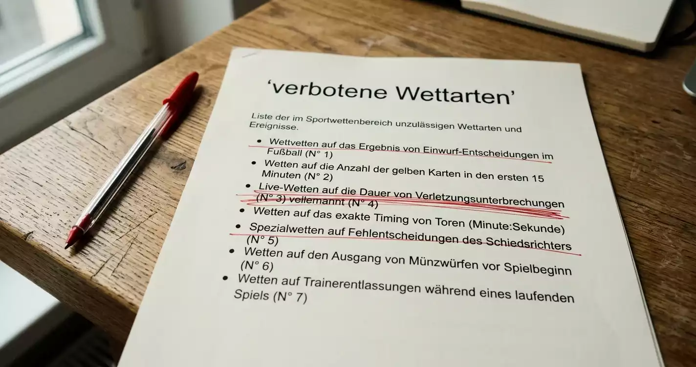 Skizze verbotener Wettarten und Grenzbereiche im Glücksspielrecht